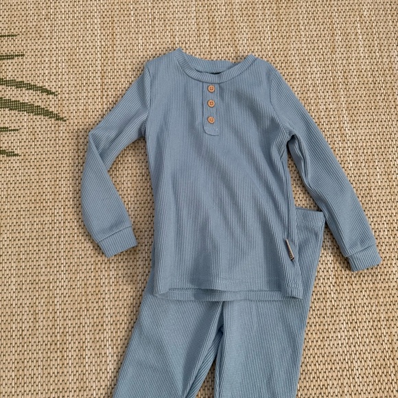 Bear Paw Toddler Two Piece Light Blue Set Size 2T (fits more 18 months) - Picture 3 of 5